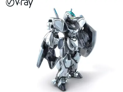 Guardian Protector Automaton Model Pack - Humanoid Form with ... Low-poly 3D model