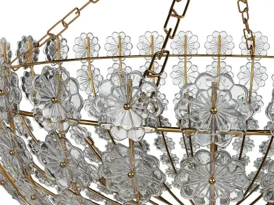 Floral Park Chandelier Low-poly 3D model