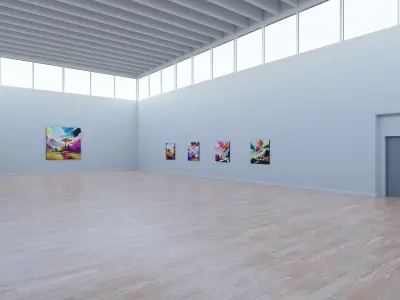 Art Gallery Interior 31 Low-poly 3D model
