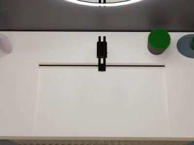 Designer bathroom sink low-poly with collection Low-poly 3D model