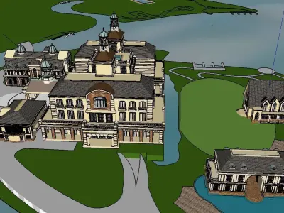 vacation spot-Resort-Fashion Leisure Hotel-0104 3D model