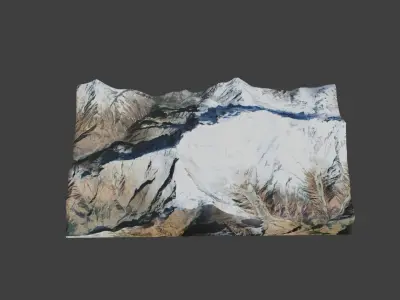 Annapurna I Mountain Low-poly 3D model