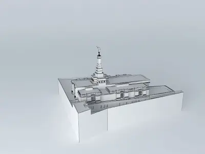 LDS. Temple Fukuoka , Japan. Templo Mormon. 88th.operating  t... Free 3D model