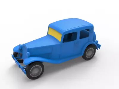 Lancia Augusta 1933 Classic Car 3D print model
