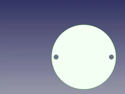 printable door knob  with holes for bolts 3D print model