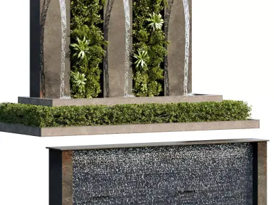 Waterfall fountains cascade 30 3D model