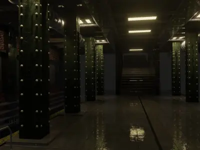 Underground Kyiv Metro Station 3D model