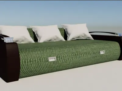 Modern Sofa Low-poly 3D model