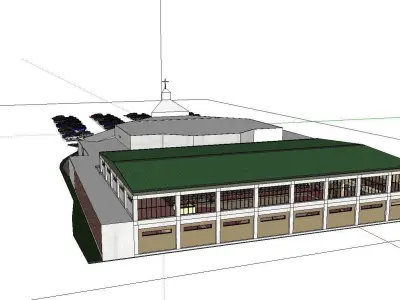 Architecture-Religion-God-Culture-Temple-0288 building with p... 3D model