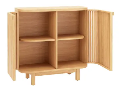 John Lewis Slatted 2 Door Cabinet Free 3D model