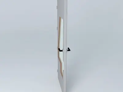 3D door with glass Free 3D model