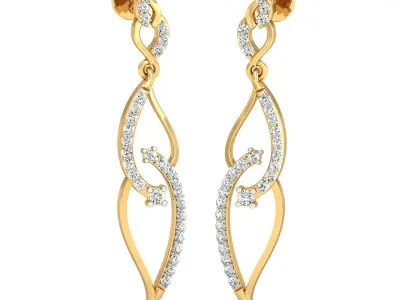 Luxe Brilliance Diamond Earrings for Ladies 3D print model
