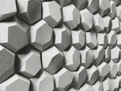 Panel decor hexagon 3D model