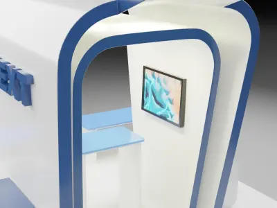 Modern Exhibition Booth 3D Model 3D model