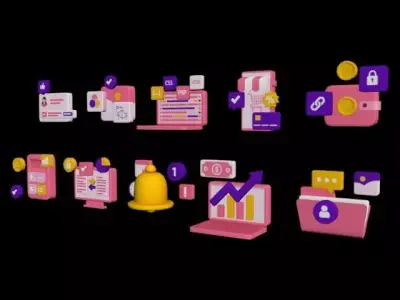 3D Button Collections2 Low-poly 3D model