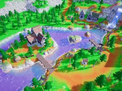 Stylized Modular Medieval Pack Low-poly 3D model