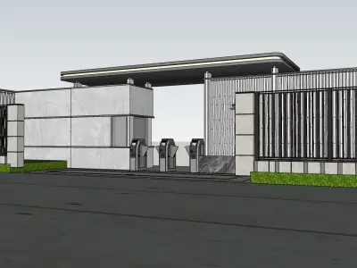 Gate house 3d model  3D model