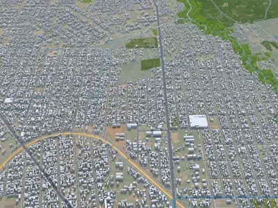 Bobo-Dioulasso Burkina Faso 30km AI Low-poly 3D model