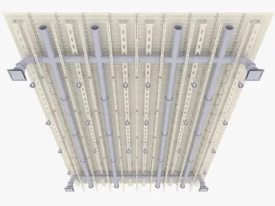 Ceiling Ventilation Pipes 6 3D model