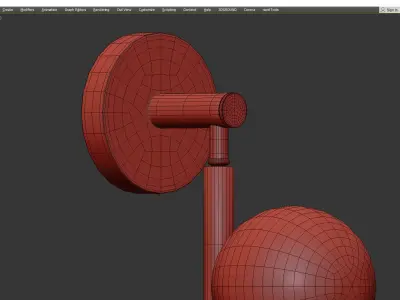 DOLL SCONCE Low-poly 3D model