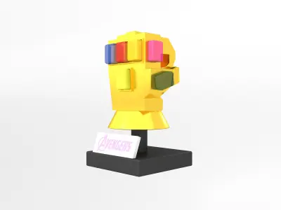 Lego Infinity Gauntlet v4 002 Low-poly 3D model