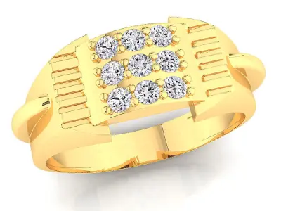 Small fancy mans ring 3D print model