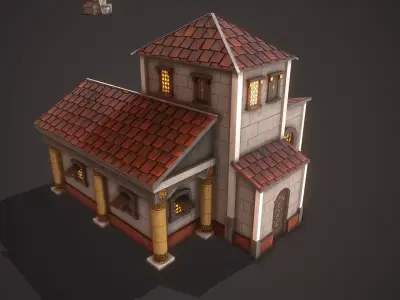 Roman Bakery Low-poly 3D model