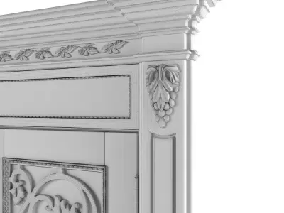 wood door Bakokko double-wing 3D model