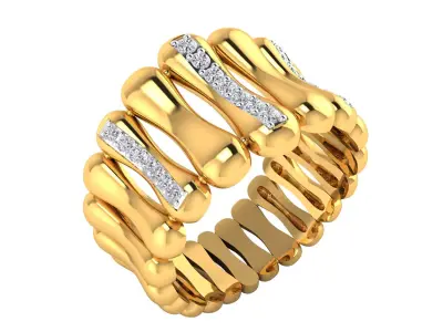 Women Ring Render 3dm STL MTL SLC JCD OBJ FBX Details 3D print model 40