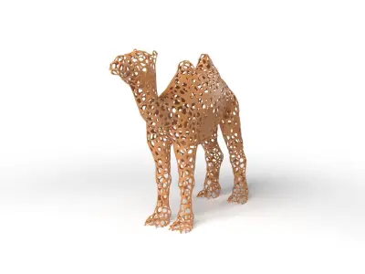 Camel Voronoi Low-poly 3D model