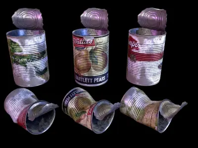 Food can game ready Low-poly 3D model