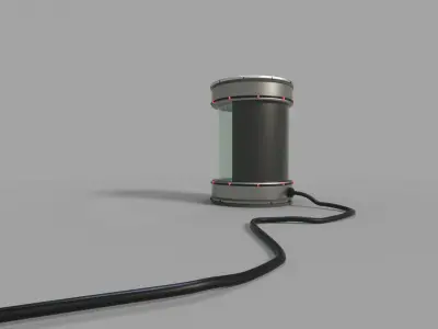 The Machine futuristic device with light 3D model