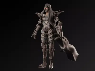 Mystery Assassin Man Low-poly 3D model