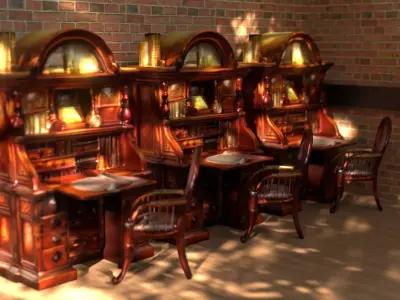 Curio Cabinet Free 3D model