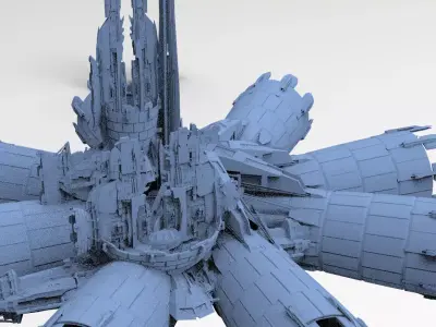 Halo Forerunner Inspired Energy Pilon Generators collection 1 3D model
