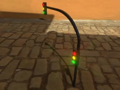 3D Model Traffic Light Printable High Poly STL OBJ FBX 3D model