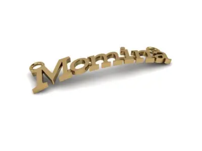 name pandant Free 3D print model