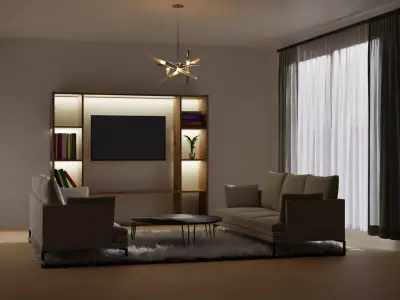 Small living room Free 3D model