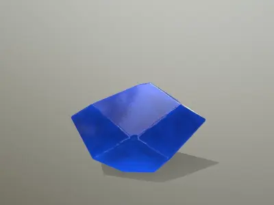 Crystal Set pencil Low-poly 3D model