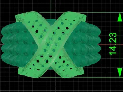 Jewelry ring 222 3D print model