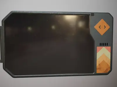 Sci-fi Touchpad 11 Low-poly 3D model