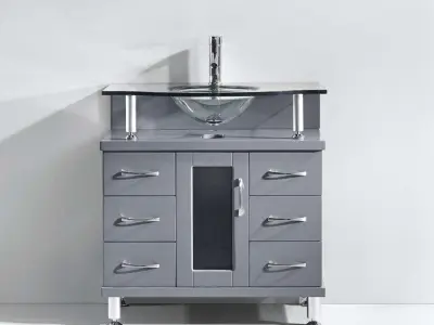 Runge Single Bathroom Vanity Set - 3 Colour 3D model