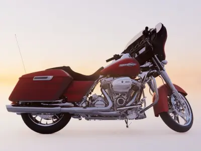 Harley Davidson Street Glide FULLY RIGGED 3D model