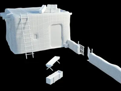 Adobe Farm House 3D model