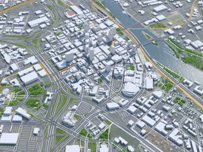 Saint Paul Downtown Minnesota USA Low-poly 3D model