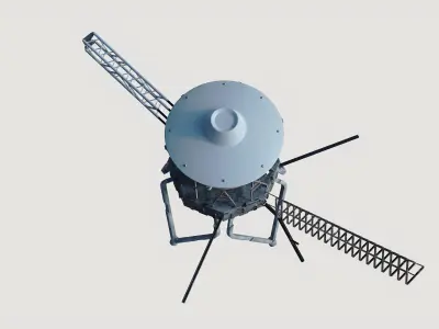 Planetary Exploration Dron lander scifi spacecraft vintage mars 3D model