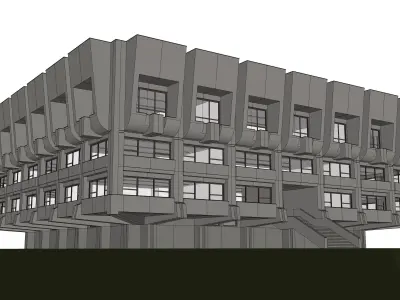 Sumy region universal scientific library Ukraine 3D model