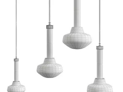 Pair of Stilnovo Pendants Low-poly 3D model