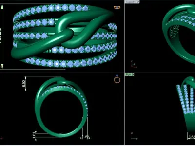 elegant ring  3D print model
