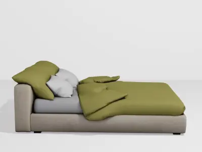 Noobist - Bed- cassindec   Low-poly 3D model